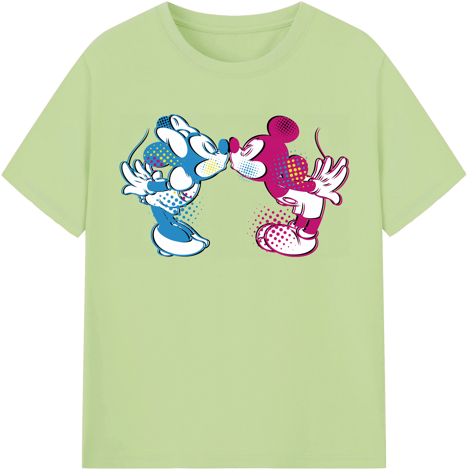 （画像用） ミッキーマウス Mickey Mouse 綿100％半袖Tシャツ（フロントプリント）
